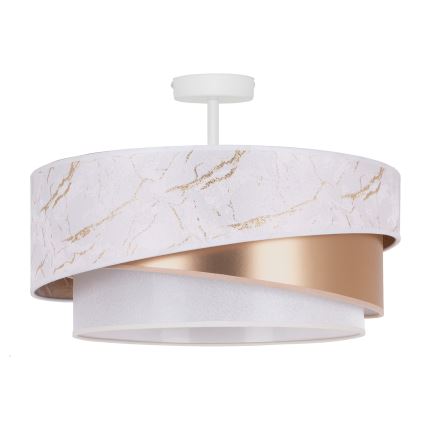 Duolla - Lámpara de techo KOBO 1xE27/15W/230V diá. 45 cm blanco/dorado