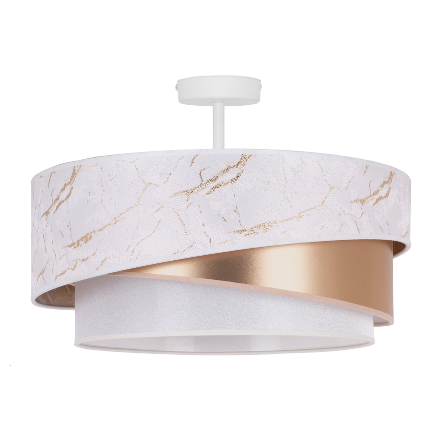 Duolla - Lámpara de techo KOBO 1xE27/15W/230V diá. 45 cm blanco/dorado