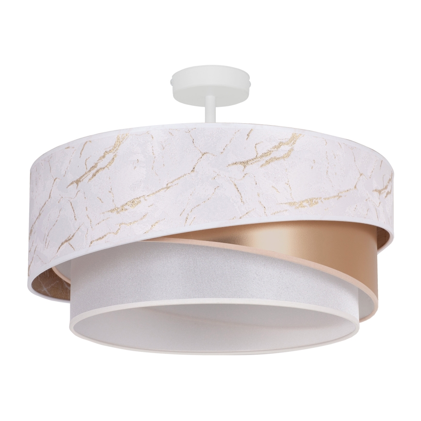 Duolla - Lámpara de techo KOBO 1xE27/15W/230V diá. 45 cm blanco/dorado