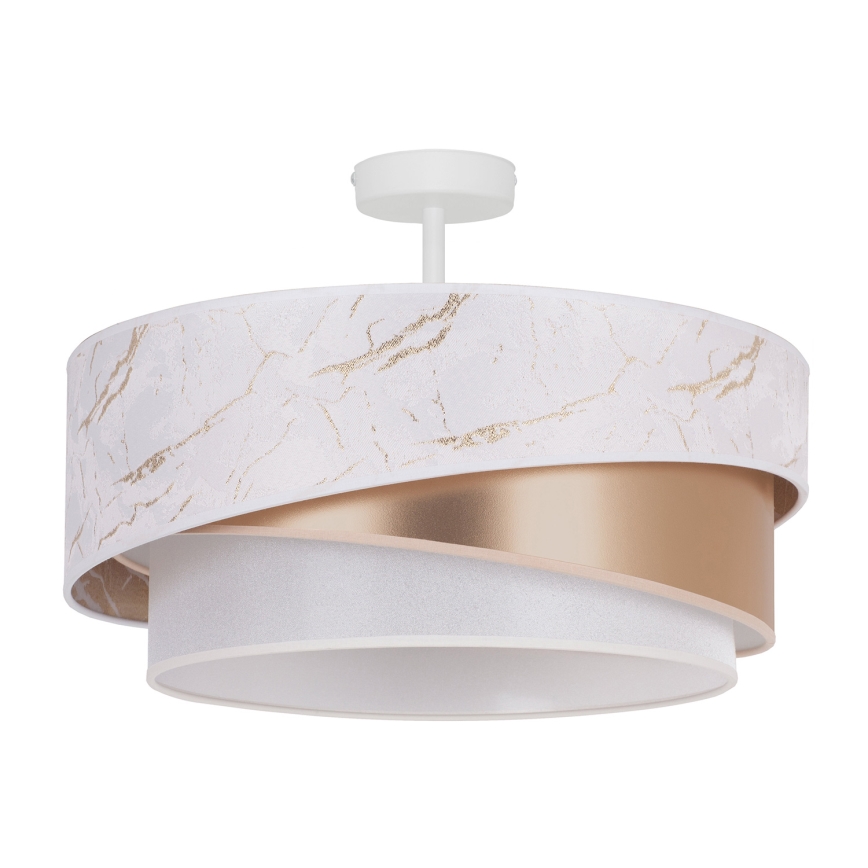 Duolla - Lámpara de techo KOBO 1xE27/15W/230V diá. 45 cm blanco/dorado