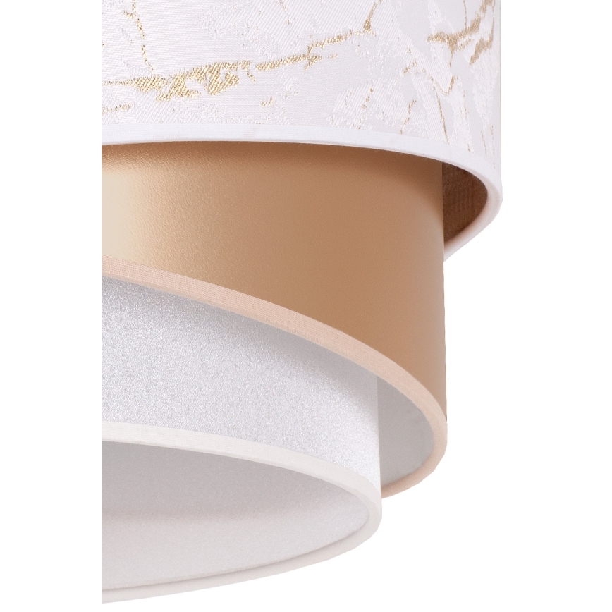 Duolla - Lámpara de techo KOBO 1xE27/15W/230V diá. 45 cm blanco/dorado