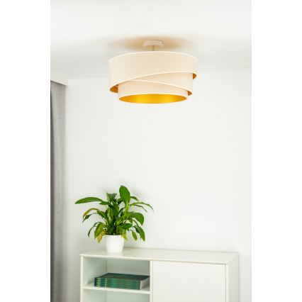 Duolla - Lámpara de techo KOBO 1xE27/15W/230V diá. 45 cm color crema
