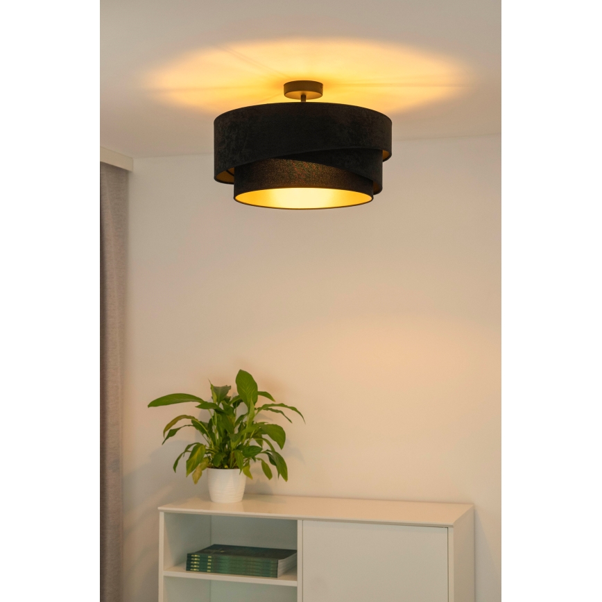 Duolla - Lámpara de techo KOBO 1xE27/15W/230V diá. 45 cm negro