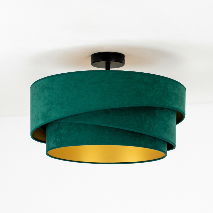 Duolla - Lámpara de techo KOBO 1xE27/15W/230V diá. 45 cm verde