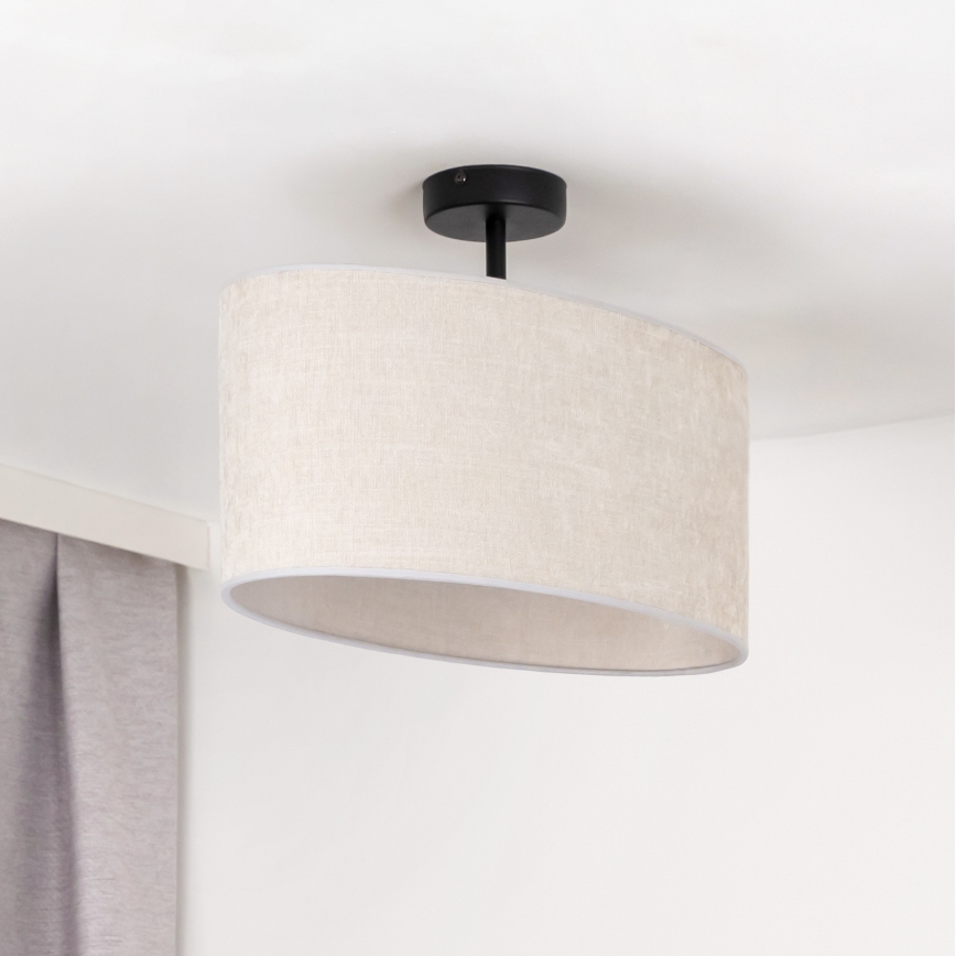 Duolla - Lámpara de techo OVAL 1xE27/15W/230V gris