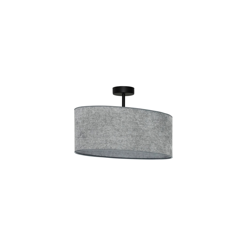 Duolla - Lámpara de techo OVAL 1xE27/15W/230V gris