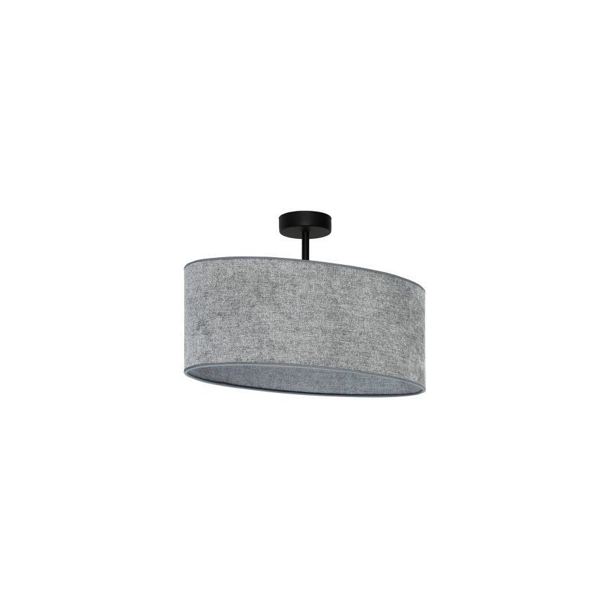 Duolla - Lámpara de techo OVAL 1xE27/15W/230V gris