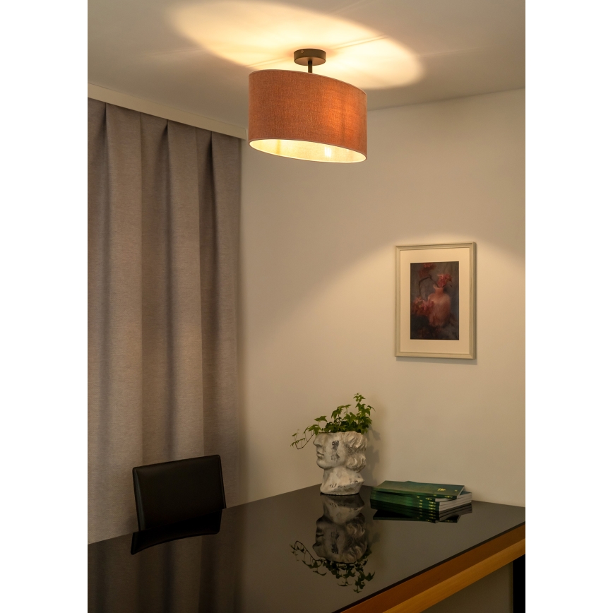 Duolla - Lámpara de techo OVAL 1xE27/15W/230V rosa
