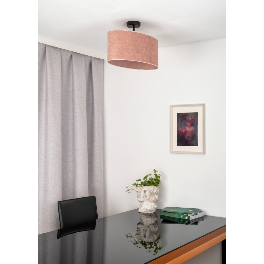 Duolla - Lámpara de techo OVAL 1xE27/15W/230V rosa