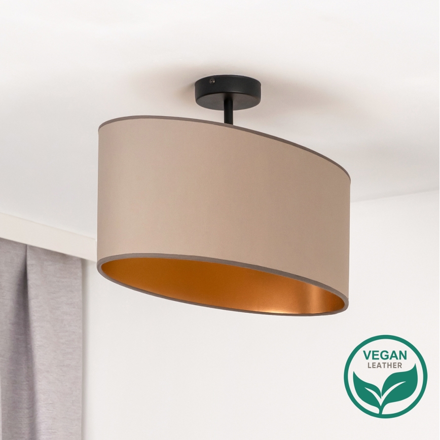 Duolla - Lámpara de techo OVAL VEGAN 1xE27/15W/230V beige