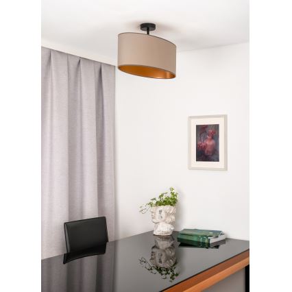 Duolla - Lámpara de techo OVAL VEGAN 1xE27/15W/230V beige