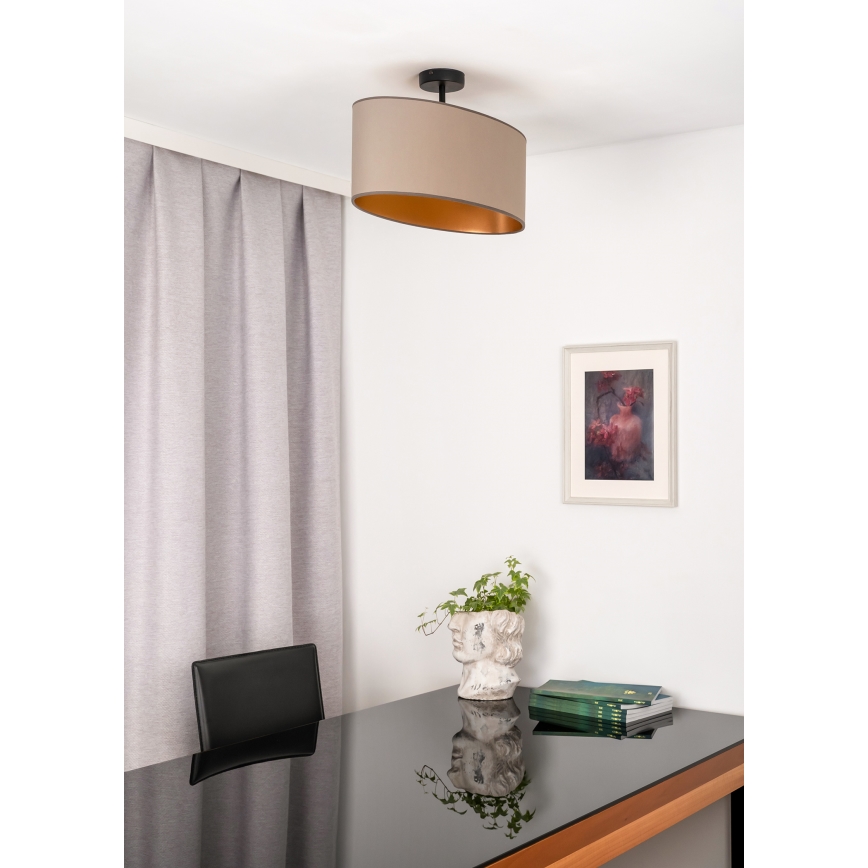 Duolla - Lámpara de techo OVAL VEGAN 1xE27/15W/230V beige