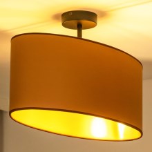 Duolla - Lámpara de techo OVAL VEGAN 1xE27/15W/230V marrón