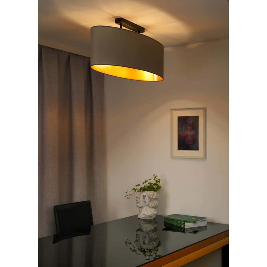Duolla - Lámpara de techo OVAL VEGAN 2xE27/15W/230V beige
