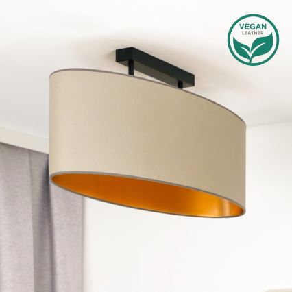 Duolla - Lámpara de techo OVAL VEGAN 2xE27/15W/230V beige