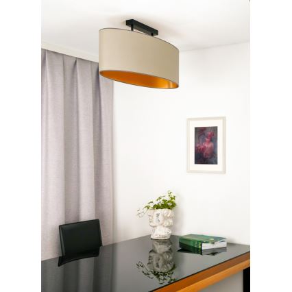 Duolla - Lámpara de techo OVAL VEGAN 2xE27/15W/230V beige