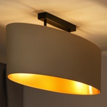 Duolla - Lámpara de techo OVAL VEGAN 2xE27/15W/230V color crema