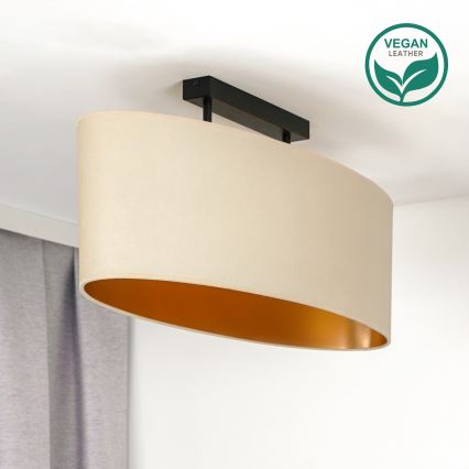 Duolla - Lámpara de techo OVAL VEGAN 2xE27/15W/230V color crema