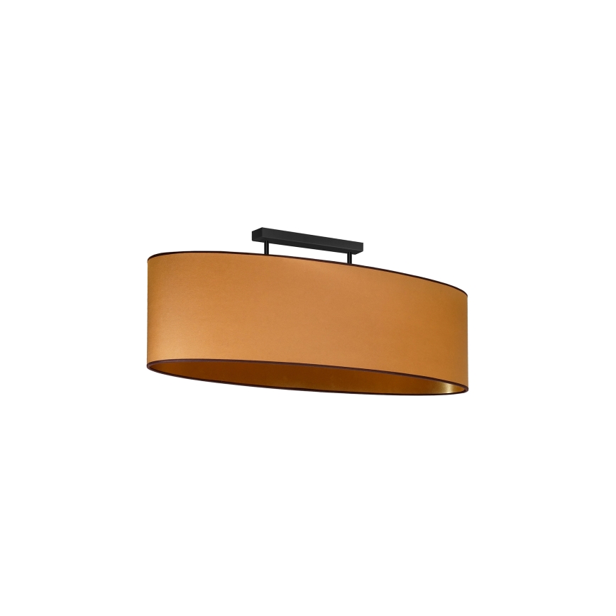 Duolla - Lámpara de techo OVAL VEGAN 2xE27/15W/230V marrón