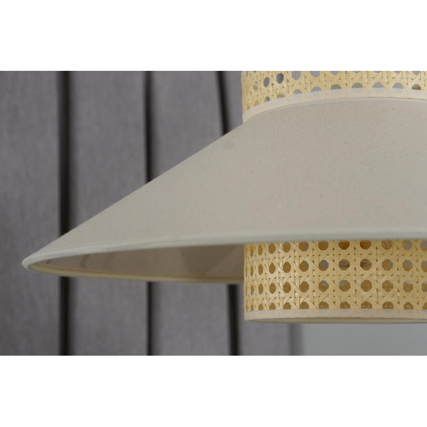 Duolla - Lámpara de techo RIO RATTAN 1xE27/15W/230V diá. 45 cm beige/ratán