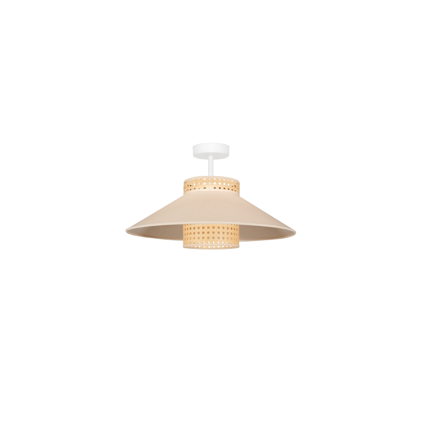 Duolla - Lámpara de techo RIO RATTAN 1xE27/15W/230V diá. 45 cm beige/ratán