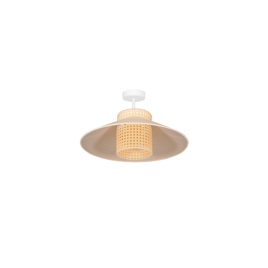Duolla - Lámpara de techo RIO RATTAN 1xE27/15W/230V diá. 45 cm beige/ratán