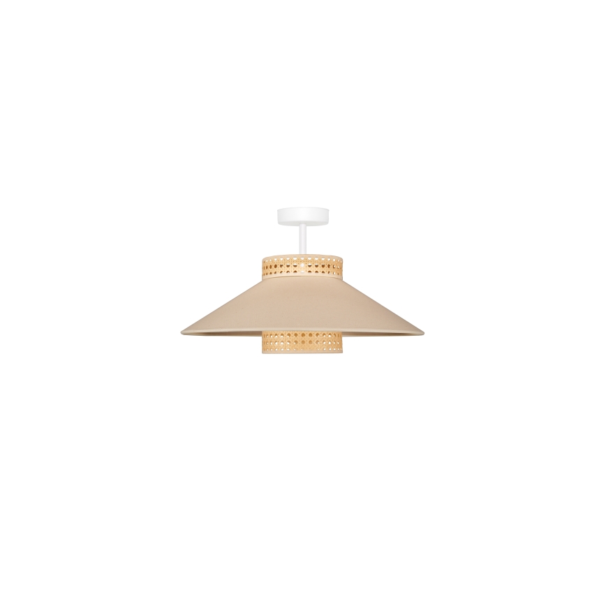 Duolla - Lámpara de techo RIO RATTAN 1xE27/15W/230V diá. 45 cm beige/ratán