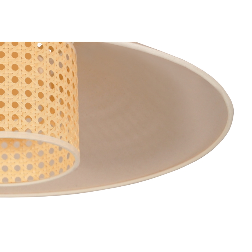 Duolla - Lámpara de techo RIO RATTAN 1xE27/15W/230V diá. 45 cm beige/ratán