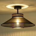 Duolla - Lámpara de techo RIO SHINY 1xE27/15W/230V diá. 45 cm negro/cobre