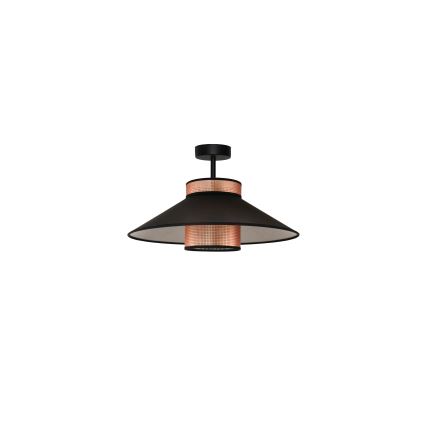 Duolla - Lámpara de techo RIO SHINY 1xE27/15W/230V diá. 45 cm negro/cobre