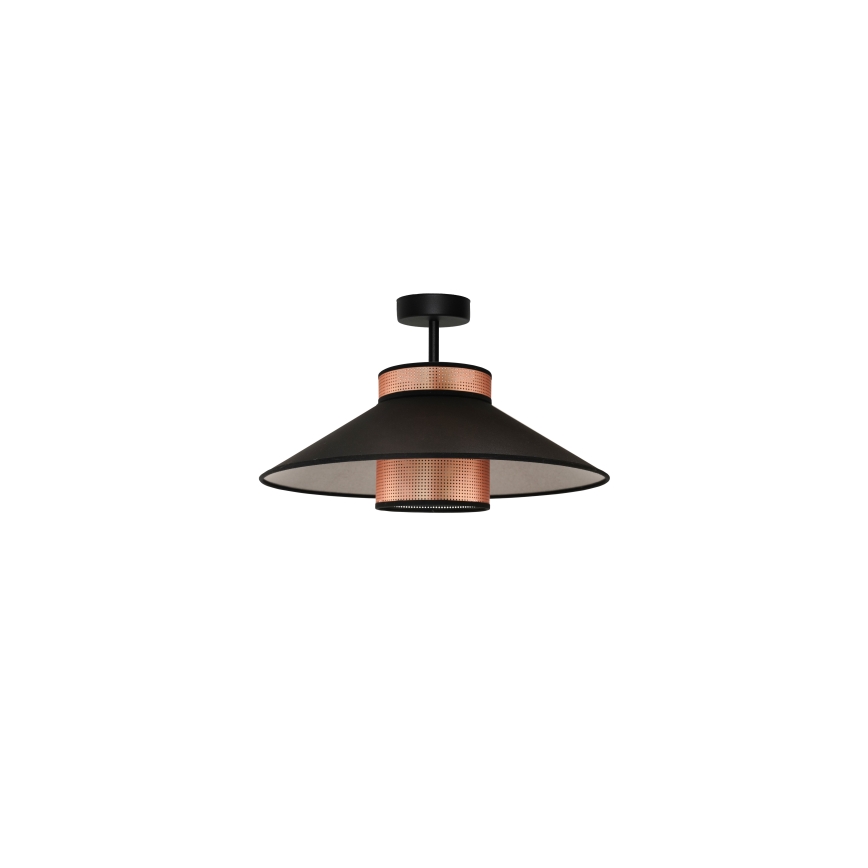 Duolla - Lámpara de techo RIO SHINY 1xE27/15W/230V diá. 45 cm negro/cobre