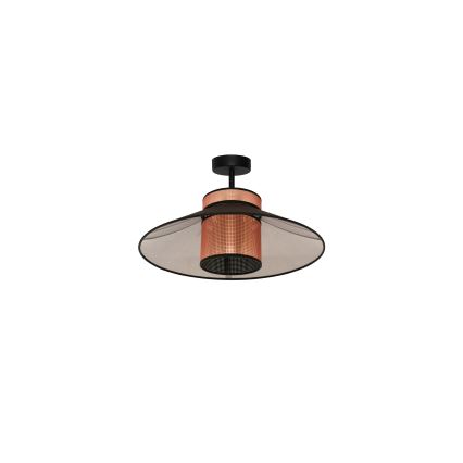 Duolla - Lámpara de techo RIO SHINY 1xE27/15W/230V diá. 45 cm negro/cobre