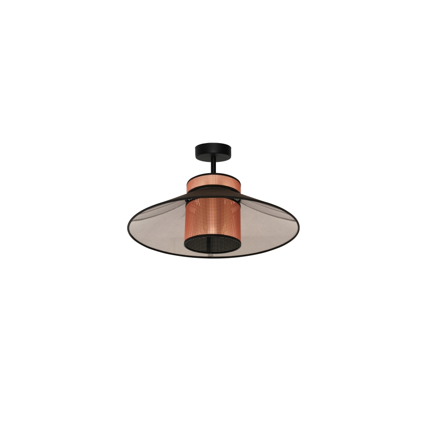 Duolla - Lámpara de techo RIO SHINY 1xE27/15W/230V diá. 45 cm negro/cobre