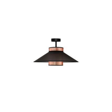 Duolla - Lámpara de techo RIO SHINY 1xE27/15W/230V diá. 45 cm negro/cobre