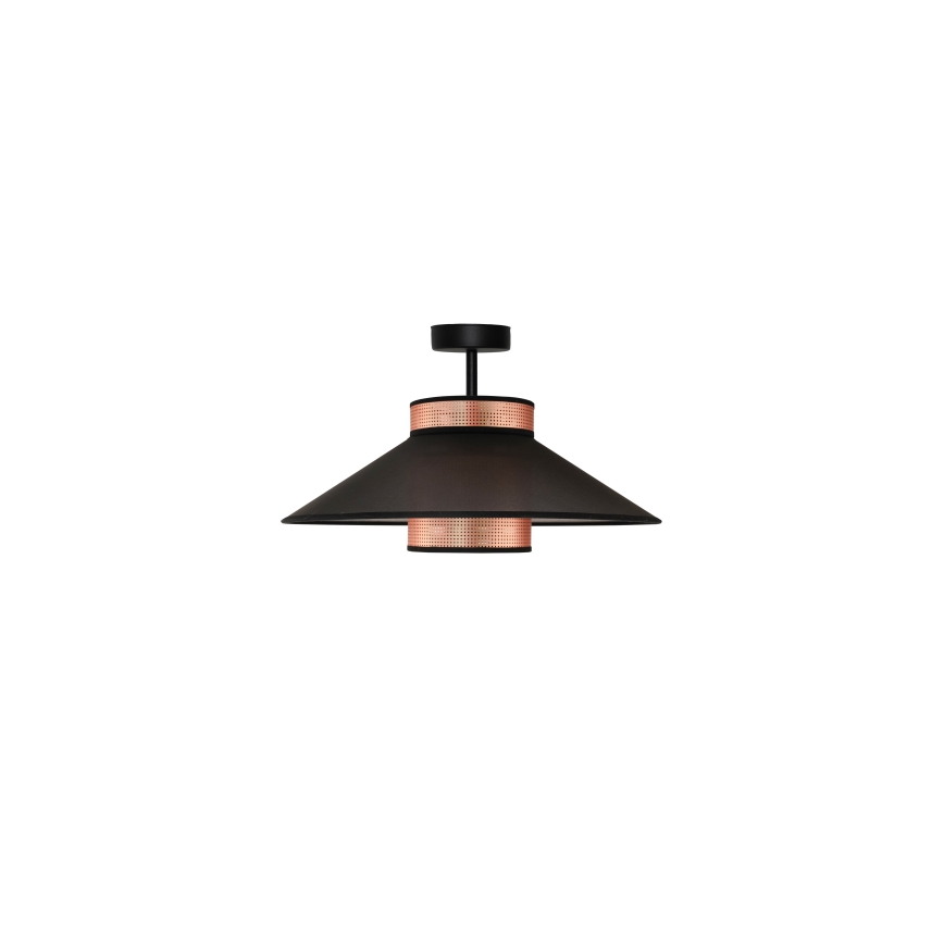 Duolla - Lámpara de techo RIO SHINY 1xE27/15W/230V diá. 45 cm negro/cobre