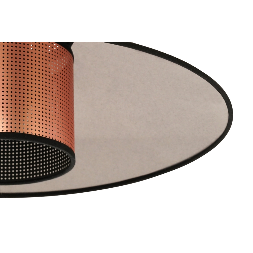 Duolla - Lámpara de techo RIO SHINY 1xE27/15W/230V diá. 45 cm negro/cobre
