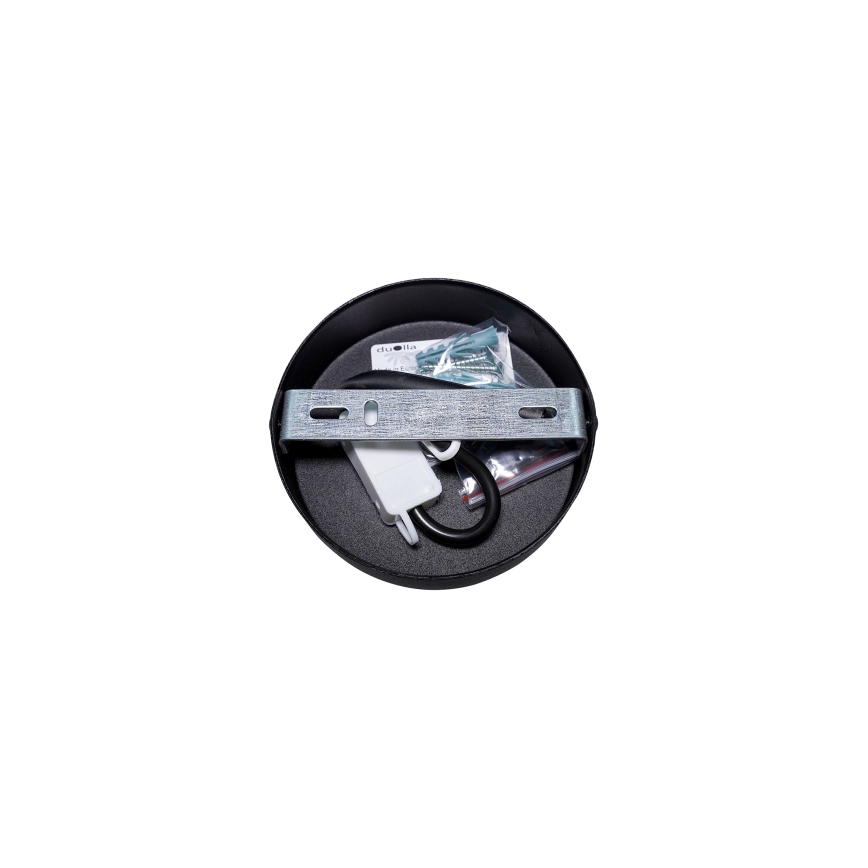 Duolla - Lámpara de techo RIO SHINY 1xE27/15W/230V diá. 45 cm negro/cobre