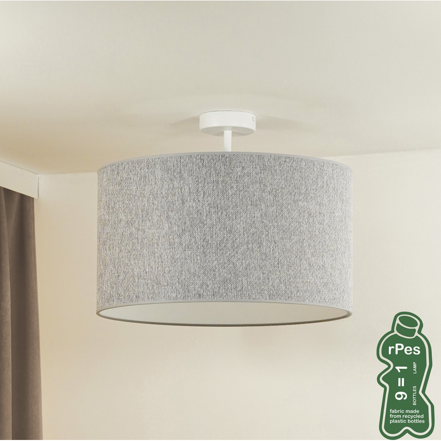 Duolla - Lámpara de techo ROLLER ECO RECYCLING 1xE27/15W/230V diá. 45 cm gris