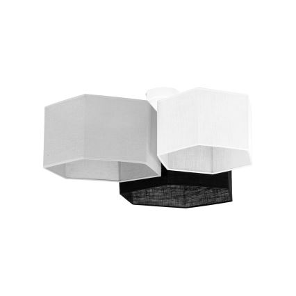 Duolla - Lámpara de techo ROLLER TRIO HEX 3xE27/15W/230V negro/gris/blanco