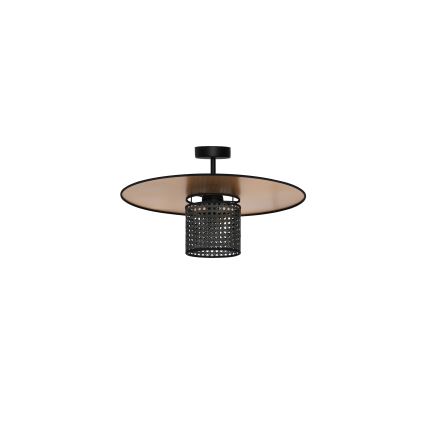 Duolla - Lámpara de techo TOKYO RATTAN 1xE27/15W/230V diá. 50 cm dorado/negro