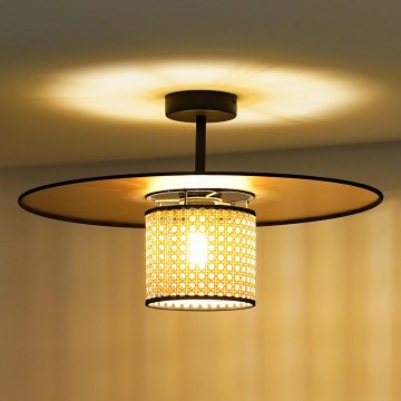 Duolla - Lámpara de techo TOKYO RATTAN 1xE27/15W/230V diá. 50 cm dorado/ratán