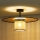 Duolla - Lámpara de techo TOKYO RATTAN 1xE27/15W/230V diá. 50 cm dorado/ratán