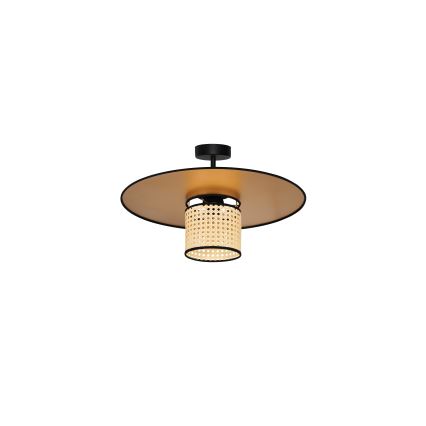 Duolla - Lámpara de techo TOKYO RATTAN 1xE27/15W/230V diá. 50 cm dorado/ratán