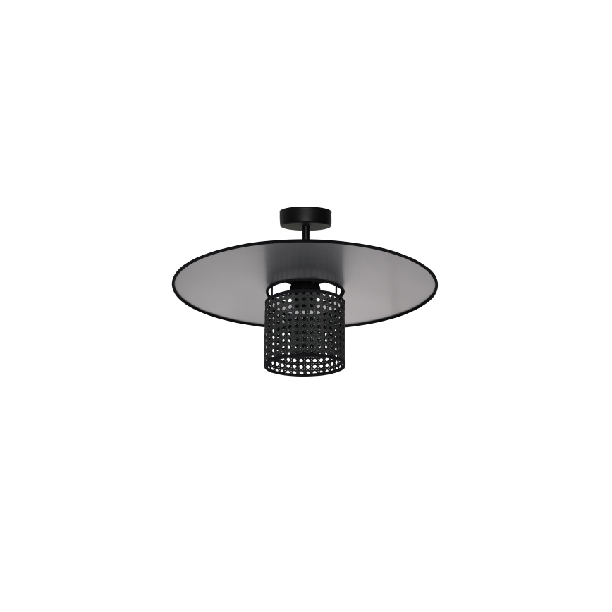 Duolla - Lámpara de techo TOKYO RATTAN 1xE27/15W/230V diá. 50 cm negro/plata