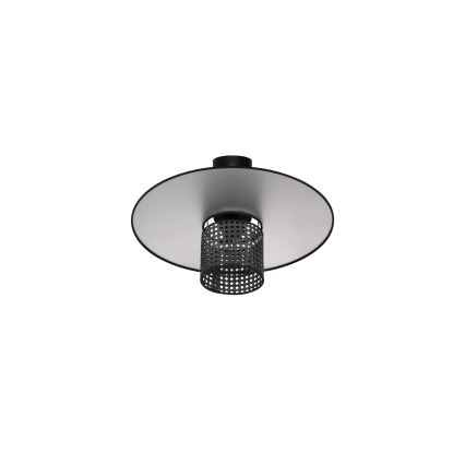 Duolla - Lámpara de techo TOKYO RATTAN 1xE27/15W/230V diá. 50 cm negro/plata