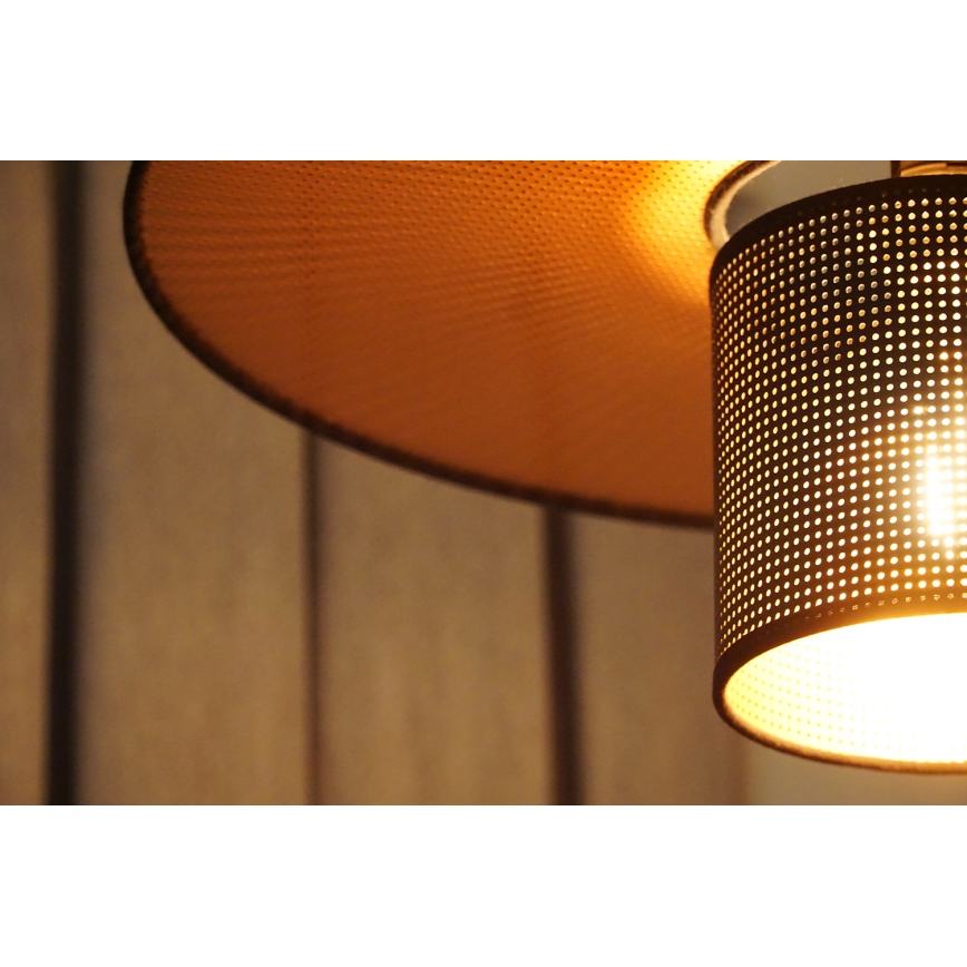 Duolla - Lámpara de techo TOKYO SHINY 1xE27/15W/230V diá. 50 cm negro/cobre