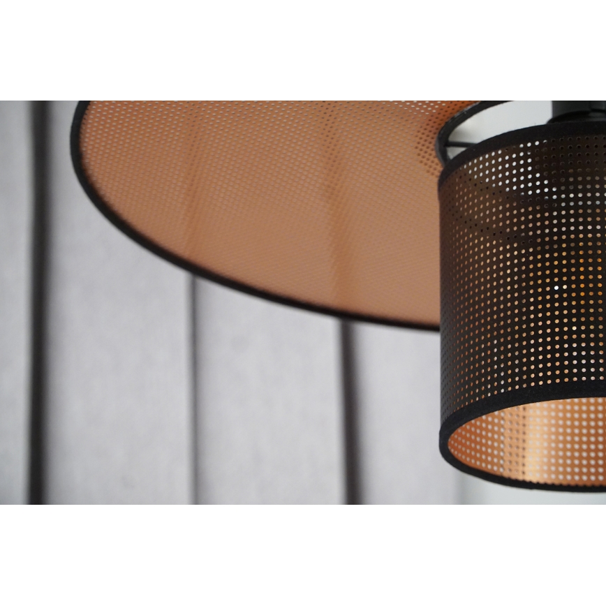 Duolla - Lámpara de techo TOKYO SHINY 1xE27/15W/230V diá. 50 cm negro/cobre