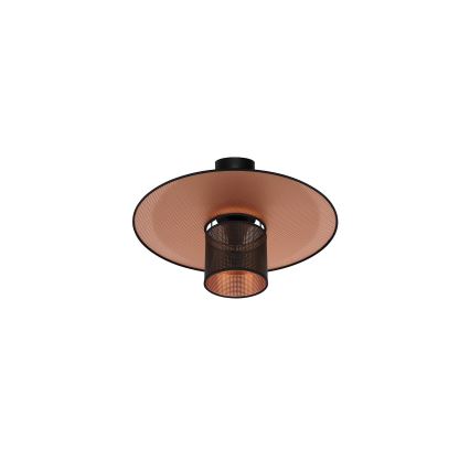 Duolla - Lámpara de techo TOKYO SHINY 1xE27/15W/230V diá. 50 cm negro/cobre