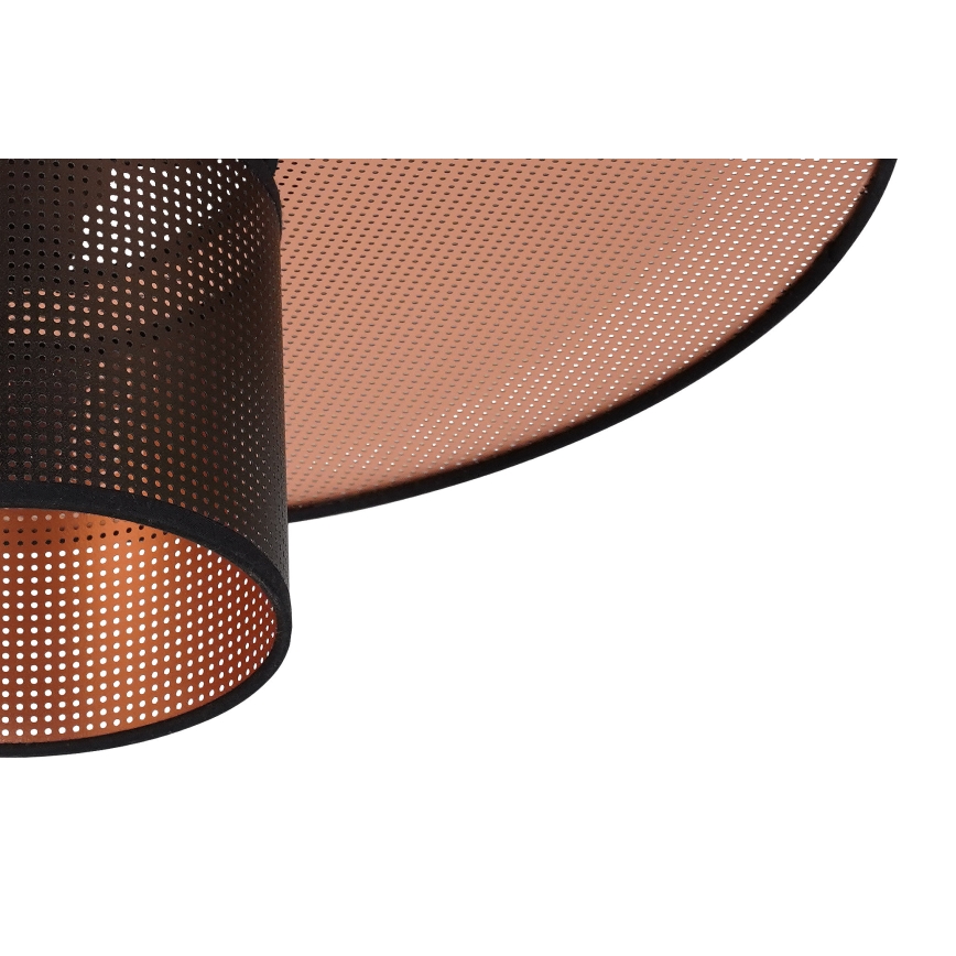 Duolla - Lámpara de techo TOKYO SHINY 1xE27/15W/230V diá. 50 cm negro/cobre