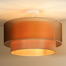 Duolla - Lámpara de techo WOOD BOHO 1xE27/15W/230V cobre/beige